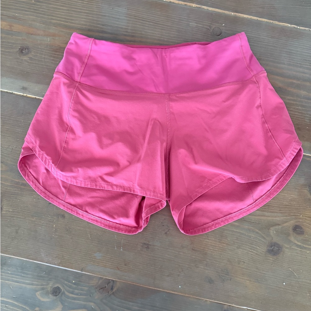 Lululemon speed up high rise lined shorts.